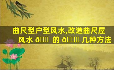 曲尺型户型风水,改造曲尺屋风水 🐠 的 🐘 几种方法